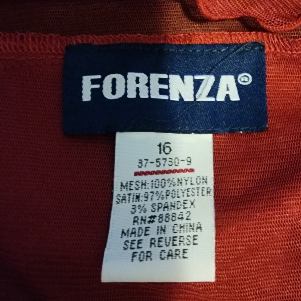 Vintage Forenza Red Corset Style Shirt size 16 - Picture 7 of 10